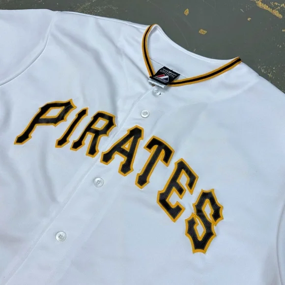 Majestic Gregory Polanco 25 Pittsburgh Pirates Jersey Stitched XXL MLB Baseball - Picture 4 of 8